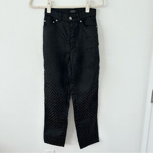 Versace Classic V2 Logo Check Straight Leg Pants